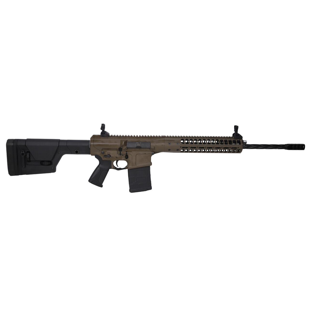 LWRC International LWRC REPR MKII 6.5 Creedmoor 20" 1:8" 5/8x24 Spiral Fluted Bbl Patriot Brown Side Charge Rifle REPRMKIIR6.5PBCF20SC