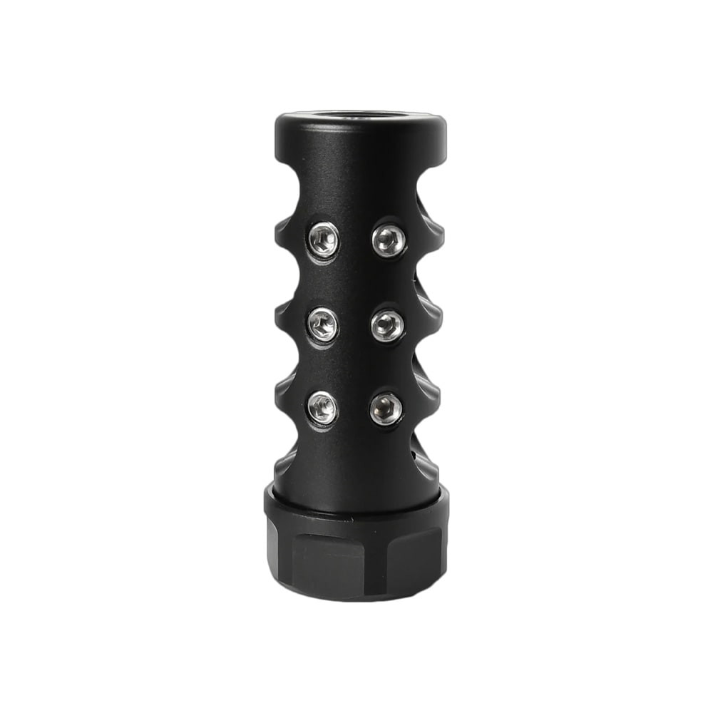 American Precision Arms Gen 4 Micro Bastard 1/2x28 .22 Cal Nitrided Self Timing Muzzle Brake G4M1222N - American Precision Arms