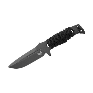 Benchmade Sibert Adamas Fixed Blade Drop-Point Chord Black Paracord Knife 375BK-1 - benchmade