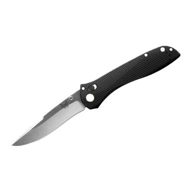 Benchmade Seven Ten AXIS WMH Recurve Drop-Point Black Aluminum Knife 710-25 - benchmade