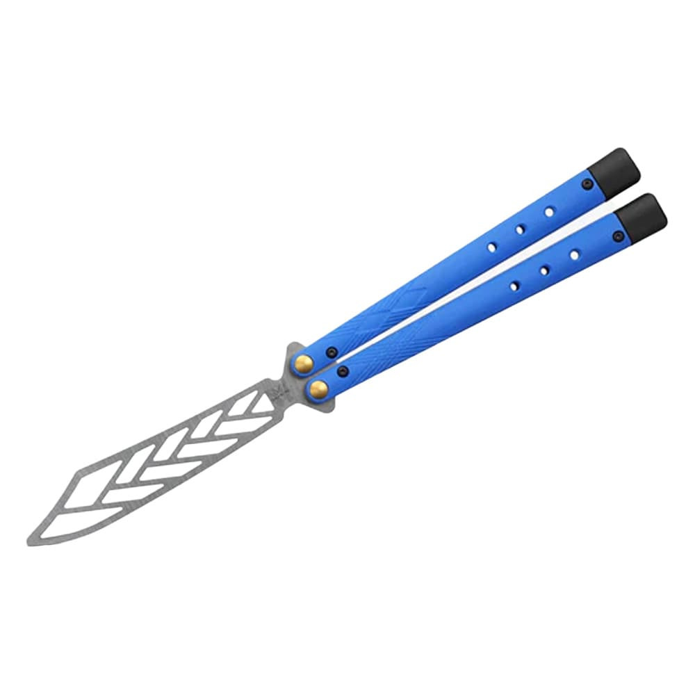 Benchmade Necron Latchless Balisong Trainer Trainer Blue G10 Knife 99T - benchmade