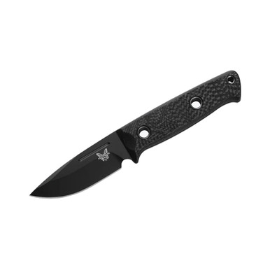 Benchmade Sibert Mini Bushcrafter Fixed Blade Drop-Point Carbon Fiber Knife 165BK - benchmade