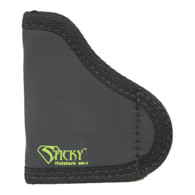 Sticky Holsters Small IWB/Pkt & Ambi Pocket .380's up to a 2.75" Bbl, Ruger LCP, Bodyguard 380 w/Light/Laser Sticky Holster SM-3 in Black