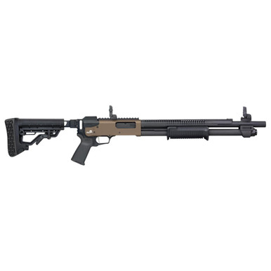 Mossberg 590R Folding Stock 12ga 18.5" Bbl 2.75 Cylinder Choke Tube Pica Rail Magbul MBUS RSS 2.75" Chamber 6+1 Pump-Action Shotgun 50233 - Mossberg