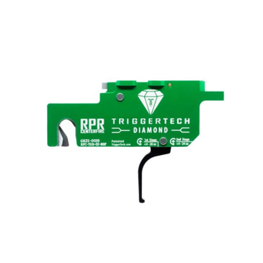 TriggerTech Ruger Precision Rifle Centerfire Gen 1-3 Two-Stage, Straight Flat, 0.2-2.0 lbs Adjustable Green Diamond Rifle Trigger RPR-TGB-02-NSF - TriggerTech