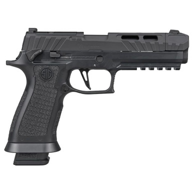 Sig Sauer P320 Spectre Comp Blackout .177 Cal CO2 Black Air Pistol w/(1) 20rd RPM Magazine and White Dot Contrast Sights AIR-P320SC-177-BLK - Sig Sauer