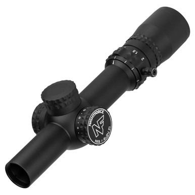 Nightforce NX6 1-6x24mm F2 Capped W/E .5 MOA 4A-i Second Focal Plane Reticle Riflescope C728 - Nightforce