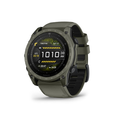 Garmin Tactix 8-51mm AMOLED Sapphire Applied Ballistics Ultralight Solver Cerakote Coating Olive Drab/Black Band Smartwatch 010-04553-10
