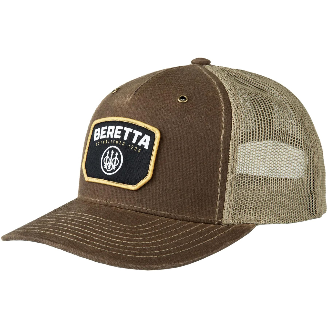 Beretta Nunez 112 Trucker Hat Beige Check OSFA BC030T1675012B - Beretta