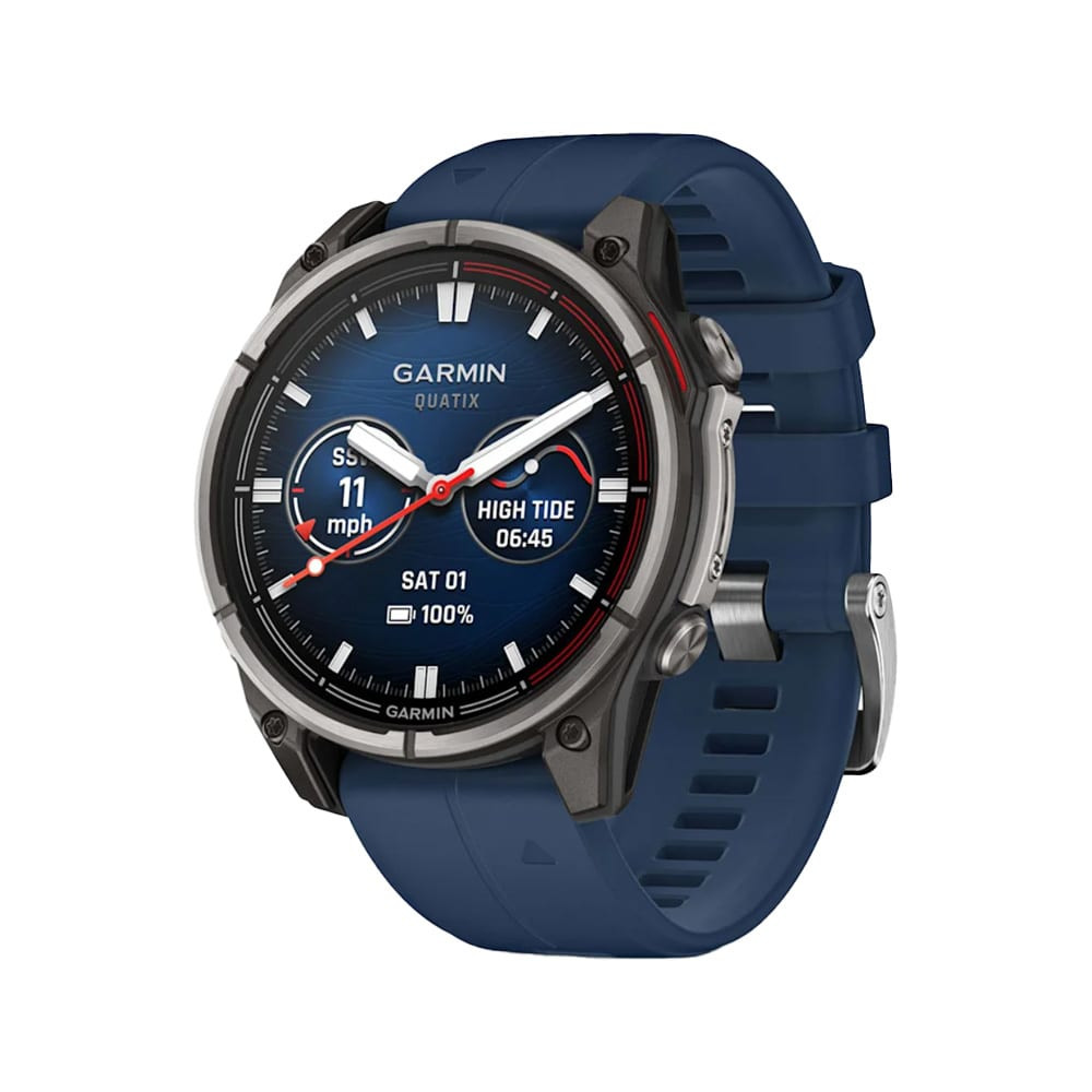 Garmin Garmin Quatix 8 47mm AMOLED Sapphire Captain Blue Silicone Band Nautical Smartwatch 010-02904-50, 47 x 47 x 13.8mm - $1099.99 at EuroOptic