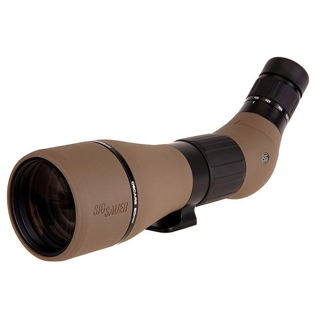 Sig Sauer OSCAR8 Spotting Scope, 27-55x80mm, HDX Lens, Angled Eyepiece, FDE SOO82001 - Light Scratches/Marks 9212 - 