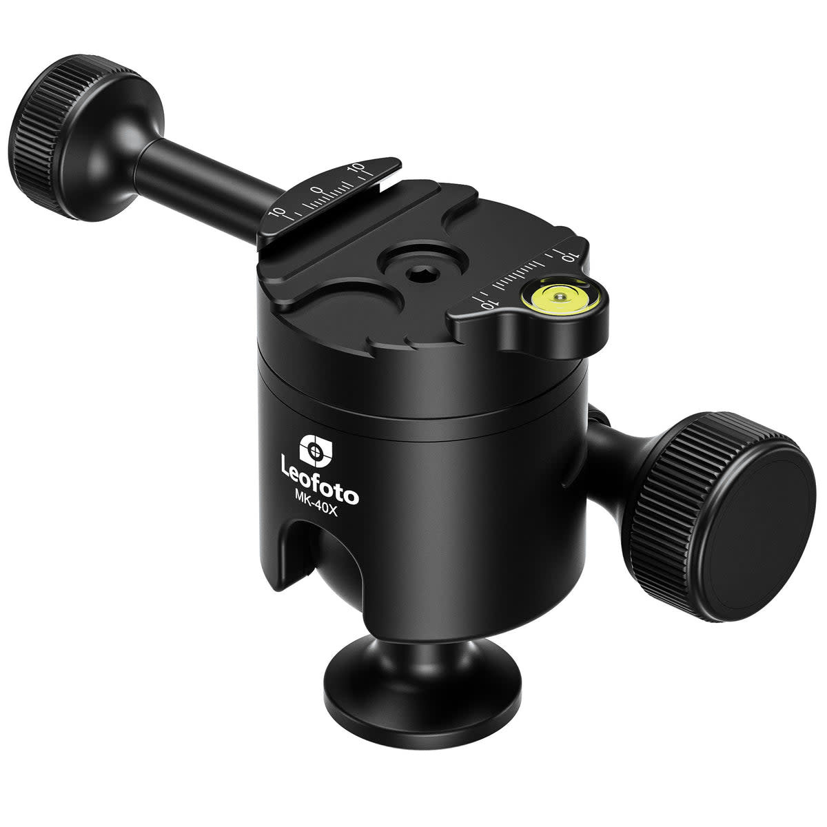 Leofoto MK-40 40mm Arca Ball Head w/GS-3 Rifle Clamp Support Mount MK-40-GS-3-FOR-SA-TRIPOD - Excellent Condition 9266 in Black - USED/MISC