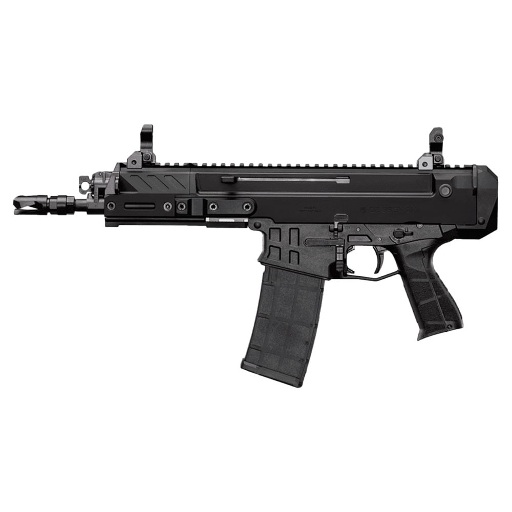 CZ-USA CZ Bren 2 MS 5.56x45 30rd 8" 1/2x28 Bbl Pistol w/Ambi Mag Release/Manual Safety, Iron Flip-Up Sights, SB Tactical Brace 91454