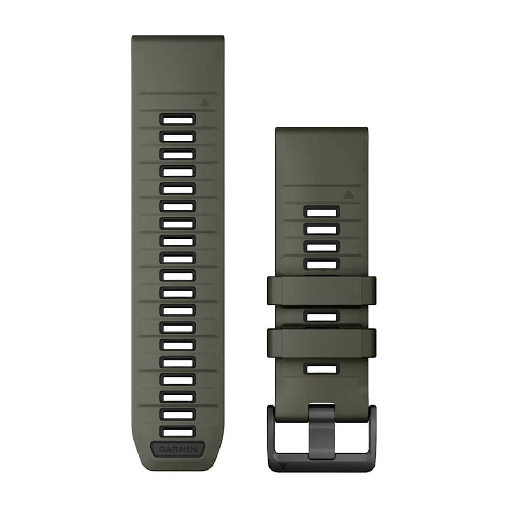 Garmin QUICKFIT 26 Olive Drab/Black Silicone Watch Band 010-13393-12 in Olive Drab Green/black - Garmin