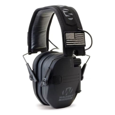 walker's game ear Walker's Razor Patriot Series Black Patriot American Flag Electronic Ear Ear Muffs GWP-RSEMPAT