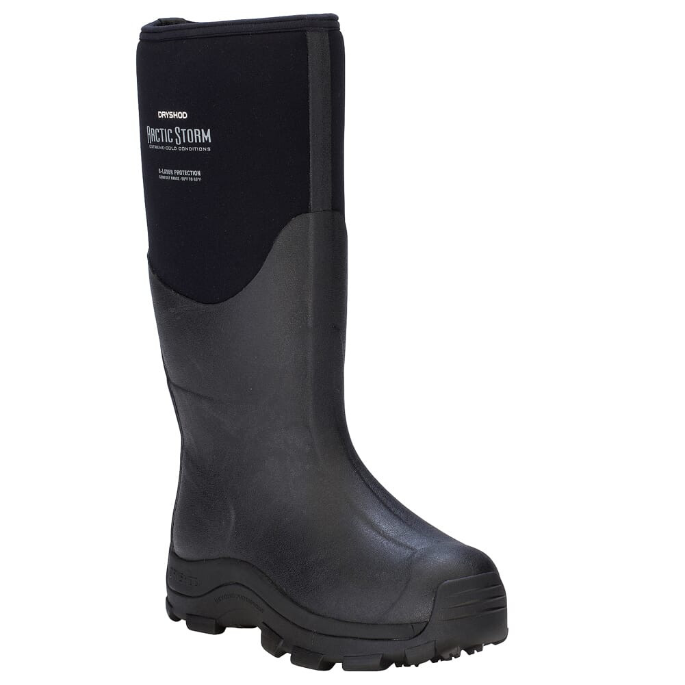 Dryshod Arctic Storm Hi Size 10 Black/Gray Outdoor Sport Boots ARS-MH-BK-M10 - Small Hole in Boot Shaft 9426 - USED/MISC