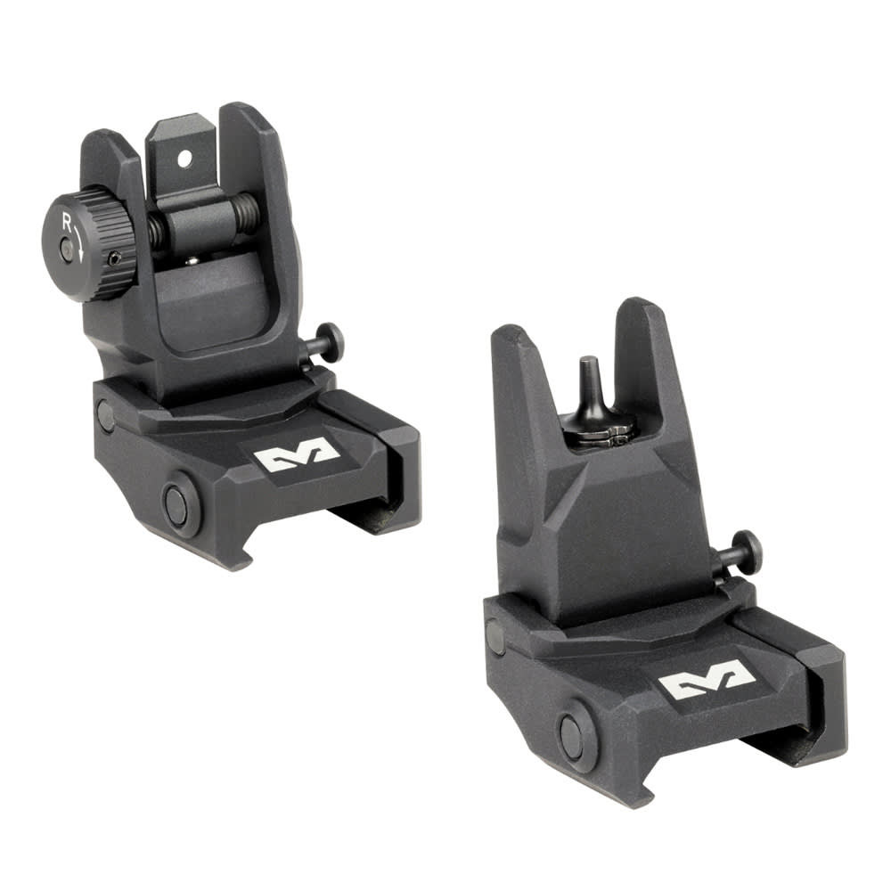 Meprolight USA Flip-UP MIL-STD-1913 CABS Co-Witness Adjustable Green Tritium Blank Rear-Green Front Black Aluminium Sights 407100 - Meprolight USA
