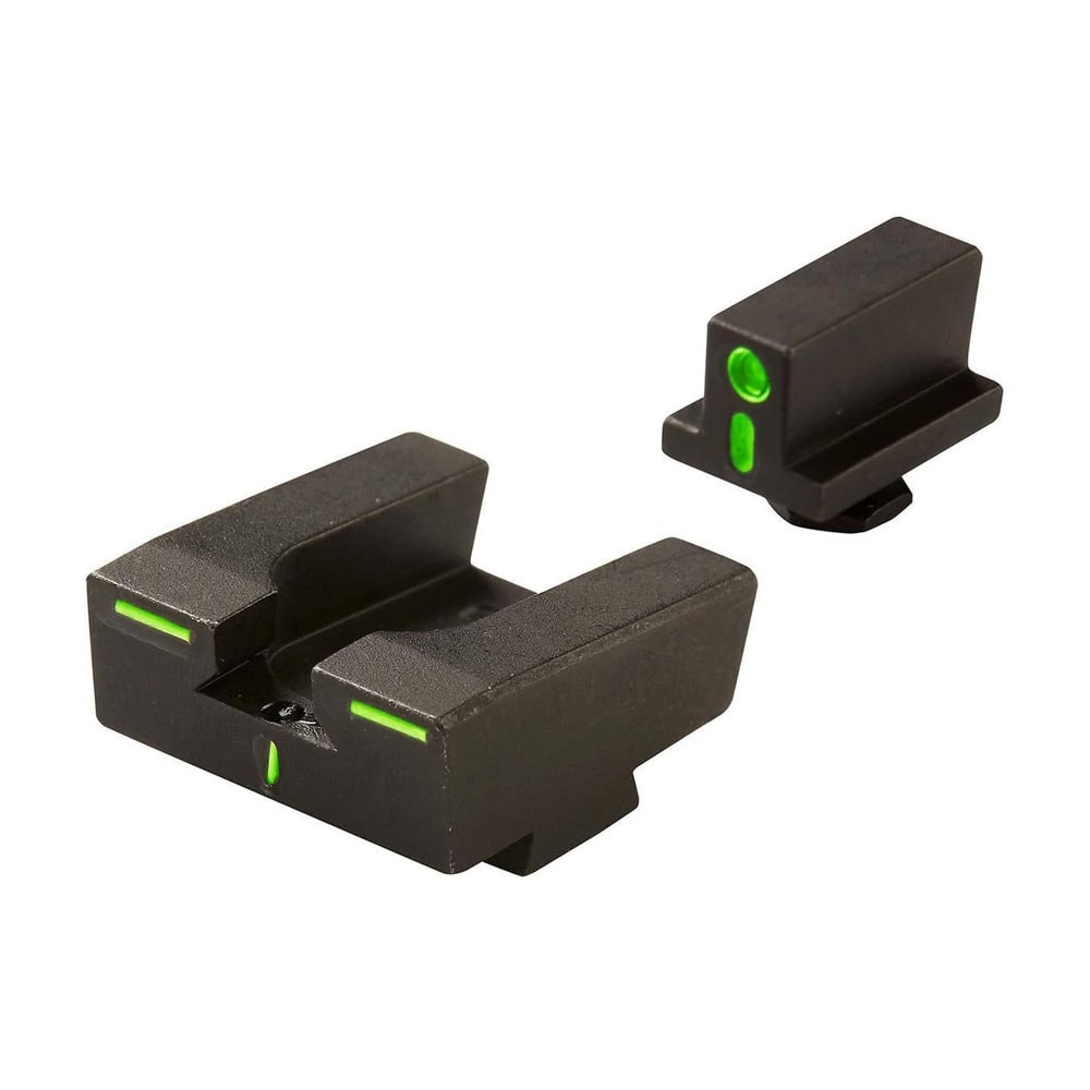 Meprolight USA Tru-Dot R4E Green/Green 1 Front 3 Rear Tritium White Alignment Line 1911 Novak Style Wide Fixed Sights 122273101 - Meprolight USA