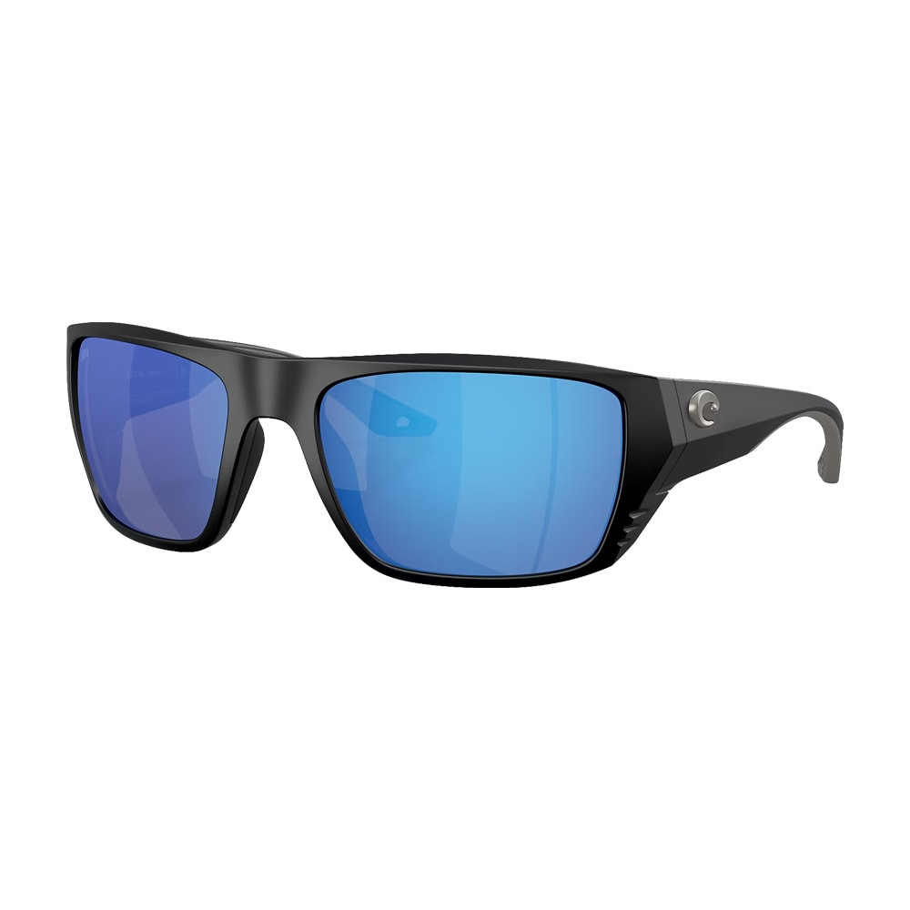 Costa Del Mar Finlet Matte Black Frame Blue Mirror 580G Lens 06S9118-91180159 in Matte Black/blue Mirror - Costa Del Mar