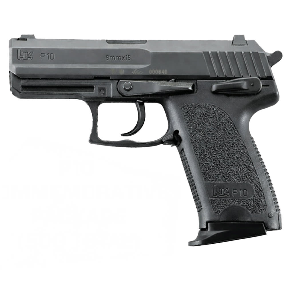 Heckler & Koch P10 9mm 3.58" Bbl DA/SA Safety/Decocking Lever on Left BLK Commemorative Pistol w/(2) 10rd Mags 81001483 - Heckler & Koch