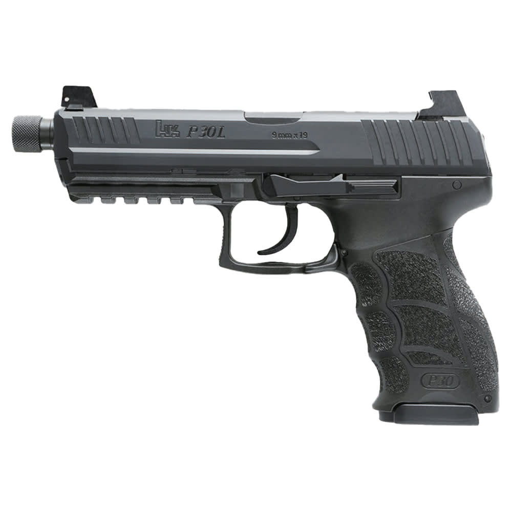 Heckler & Koch P30L Tactical V3 9mm 4.96" Bbl DA/SA Rear Decocking Button Pistol w/(1) 17 & (1) 20rd Mag 81001478 - Heckler & Koch