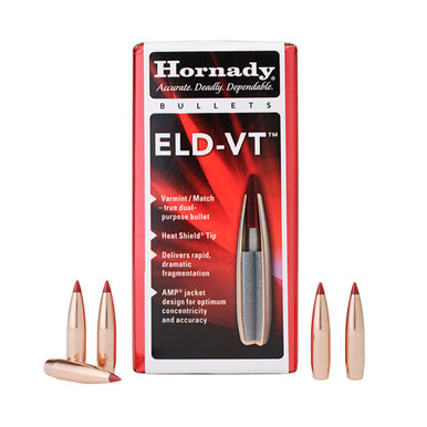 Hornady ELD-VT 22 Cal .224 69gr 1-8" Bullets (100/Box) 22772 - Hornady