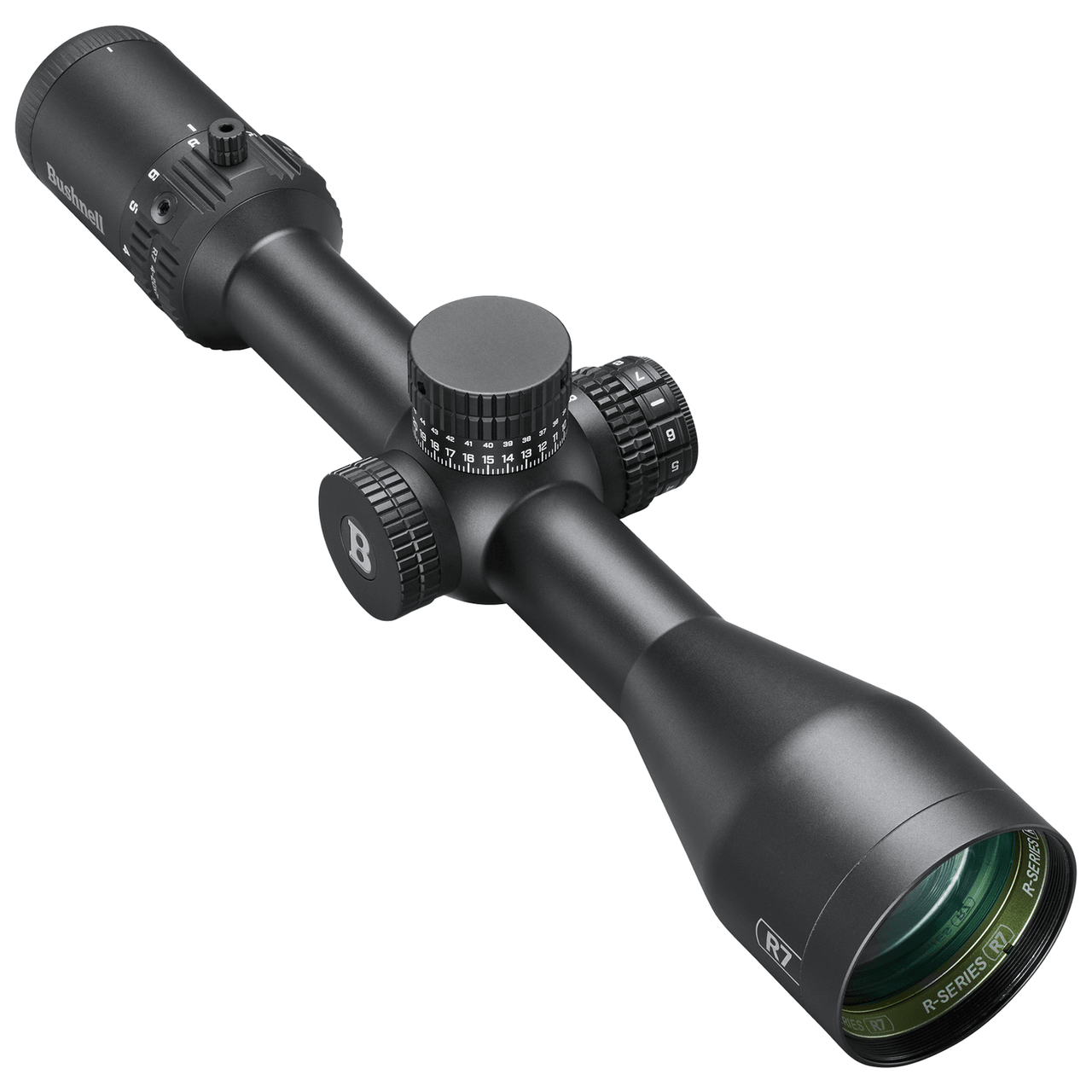 Bushnell Tactical Bushnell 4-20x Magnification 50mm Lens R7 ED Black Riflescope FFP MOA Holdover Illuminated Reticle EXO Protective Barrier R7-42050A1 - Bushnell Tactical