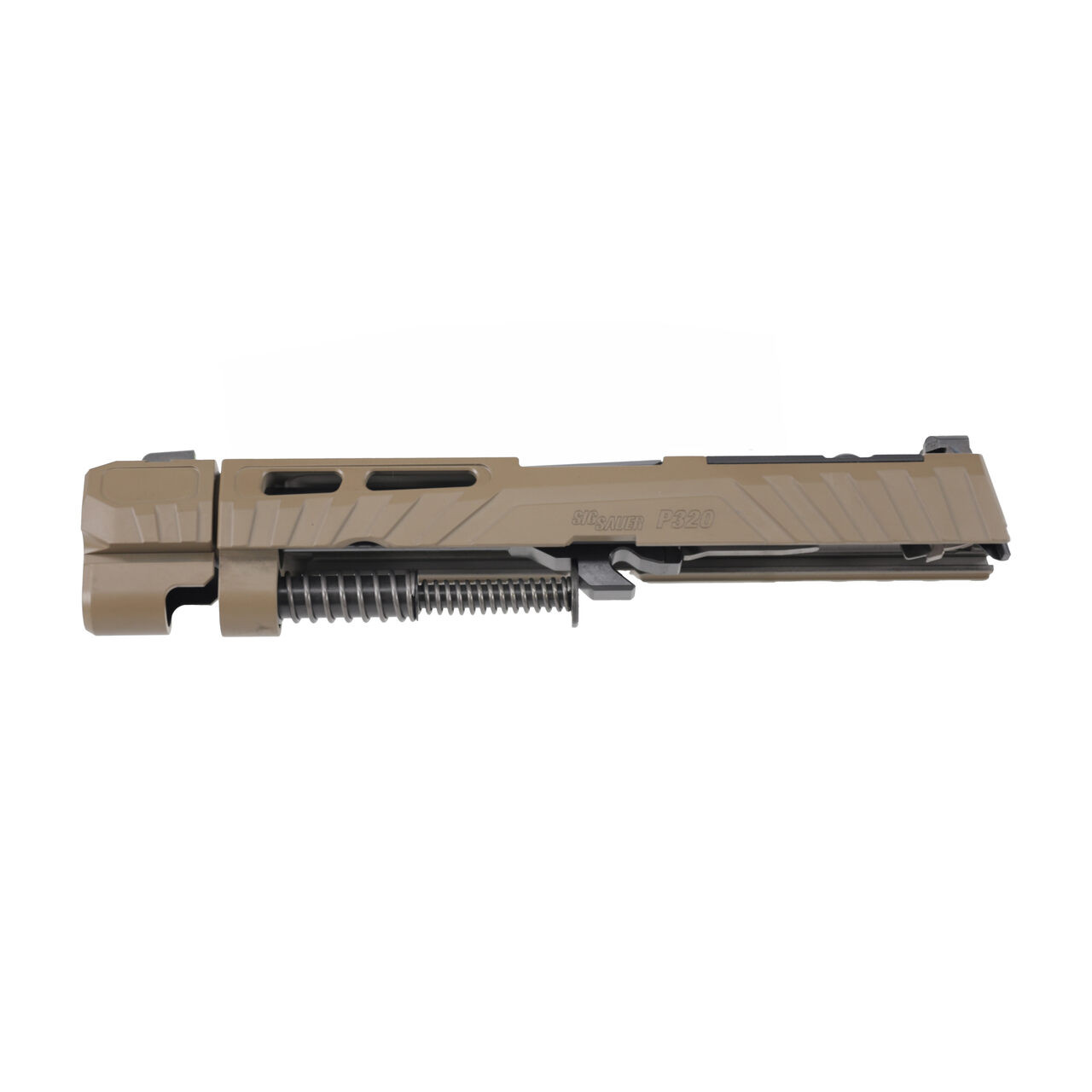 Sig Sauer P320 X-Change Spectre 9mm 4.6" Bbl XRay3 Sights Optic Ready Comp Threaded Barrel Coyote Slide Assembly SLIDE-BBL-320-SPECTRE-9-COMP-COY - Sig Sauer