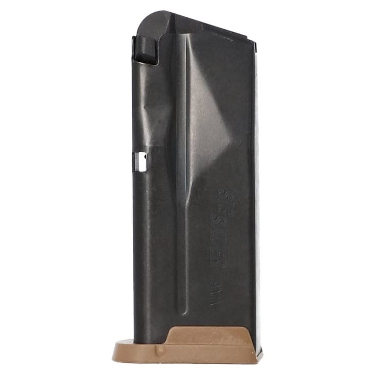 Sig Sauer P365 9mm Subcompact 10rd Coyote Pistol Magazine MAG-365-9-10-COY in Black W/ Coyote Brown Baseplate