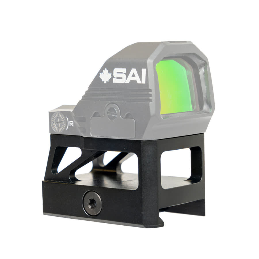 SAI Optics Mini Red Dot 3 MOA Sight & Black High Mount SAI-MRD-03-H in Clear, Compact /Mini Red Dot - SAI Optics