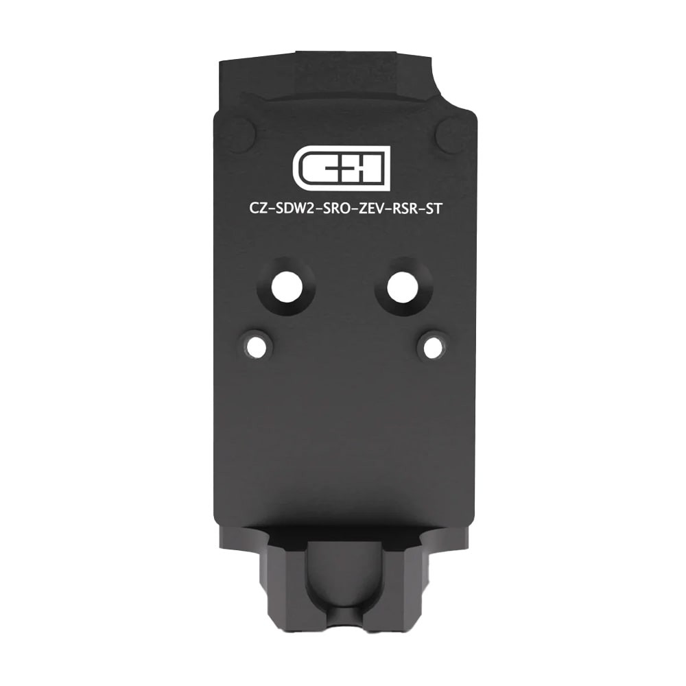 C&H Precision CZ Shadow 2 OR Plate For Trijicon SRO & C&H(Comp/EDCXl) w/ Zev Posts And Built-In Rear Sight CZ-SDW2-SRO-ZEV-RSR-ST - C&H Precision