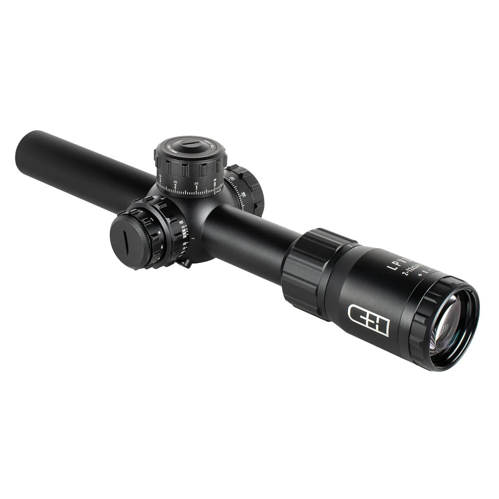 C&H Precision 2-12x24mm FFP LPVO 30mm-Tube Etched/Illuminated Waterproof MRAD Reticle RD-LPVO-RD - C&H Precision