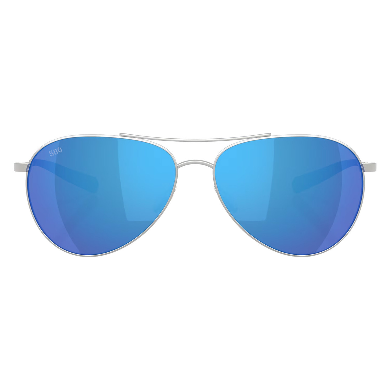 Costa Del Mar Piper Satin Silver Frame Blue Mirror 580G Lens 06S6003-60032058 in Satin Silver/blue Mirror - Costa Del Mar