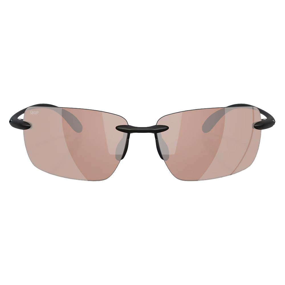 Costa Del Mar Gulf Shore Matte Black Frame CopperSilver Mirror 580P Lens 06S9074-90740666 in Matte Black/coppersilver Mirror - Costa Del Mar