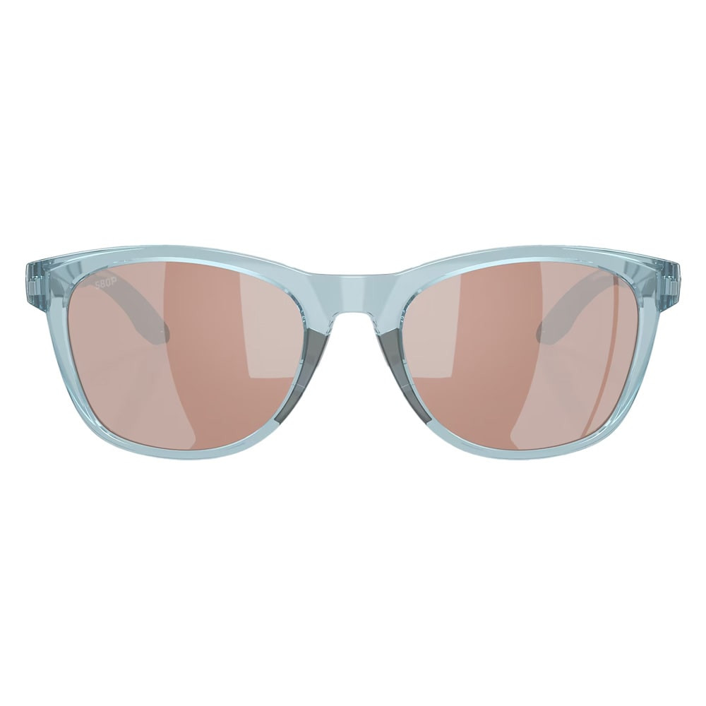 Costa Del Mar Aleta Translucent Silt Blue Frame CopperSilver Mirror 580P Lens 06S9108-91081254 in Translucent Silt Blue/coppersilver Mirror - Costa Del Mar