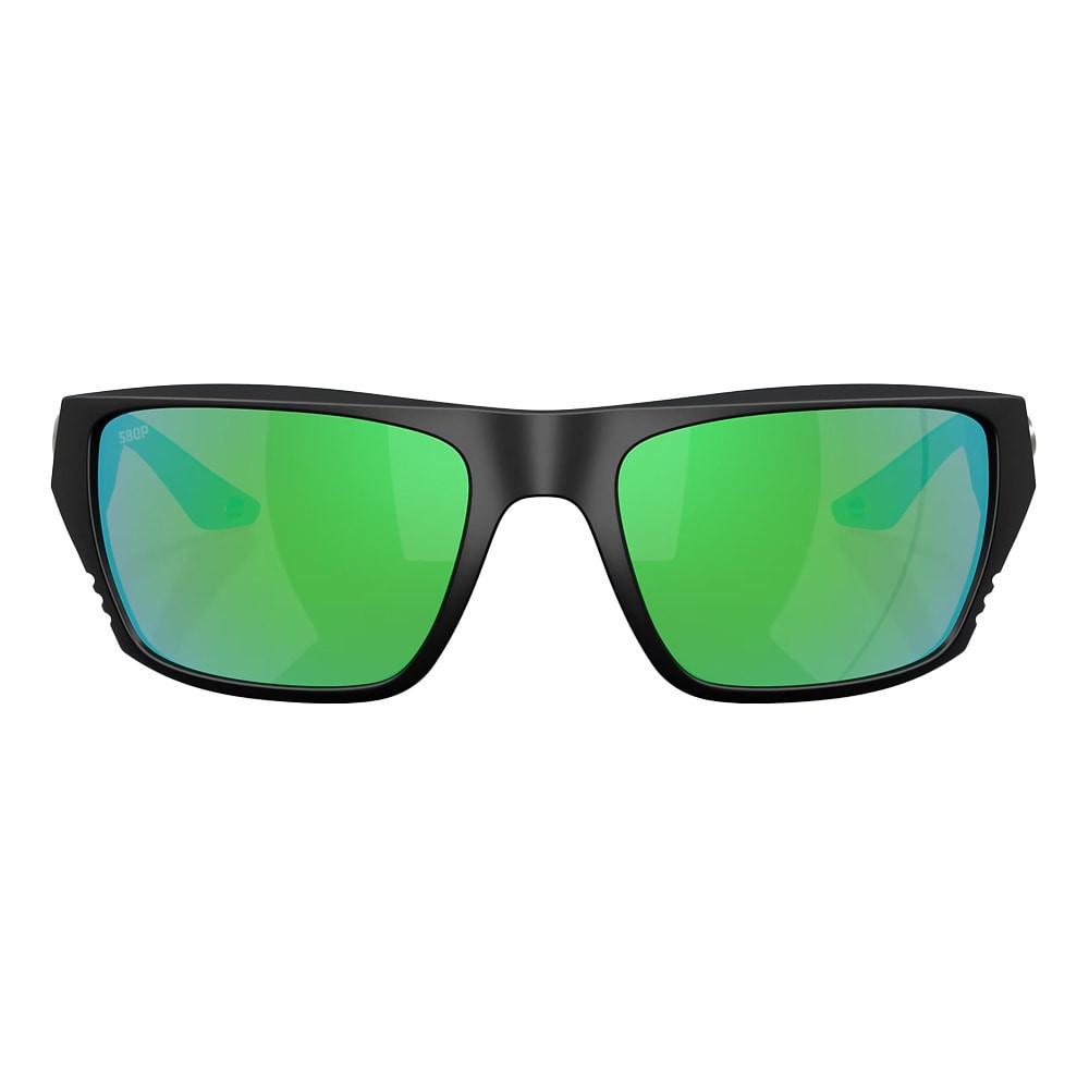 Costa Del Mar Finlet Matte Black Frame Green Mirror 580P Lens 06S9118-91180859 - Costa Del Mar