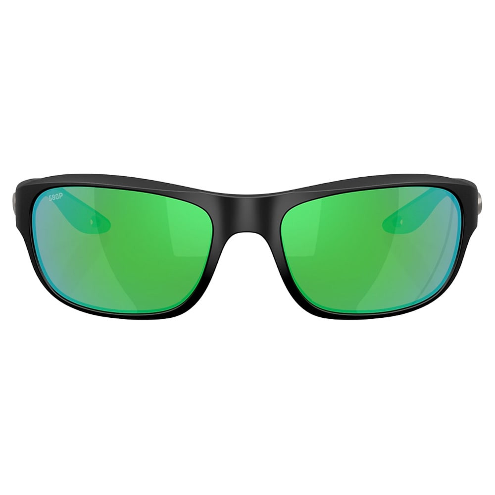 Costa Del Mar Clipperton Matte Black Frame Green Mirror 580P Lens 06S9119-91190558 - Costa Del Mar