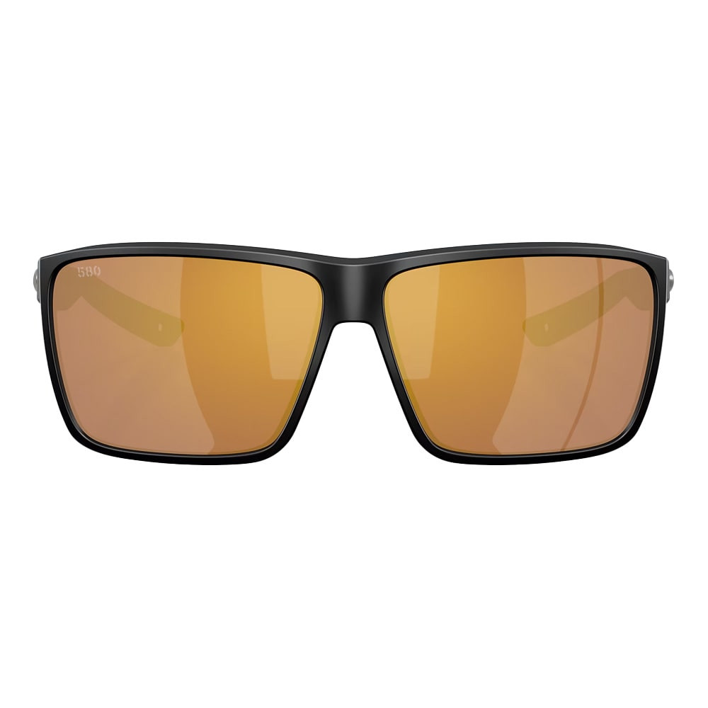 Costa Del Mar Rincon II Matte Black Frame Gold Mirror 580G Lens 06S9121-91210764 in Matte Black/gold Mirror
