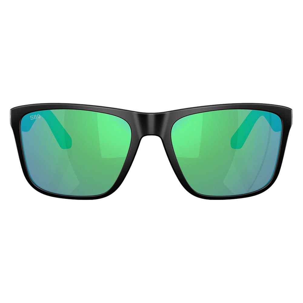 Costa Del Mar Los Alijos Matte Black Frame Green Mirror 580G Lens 06S9126-91260259 in Matte Black/green Mirror - Costa Del Mar