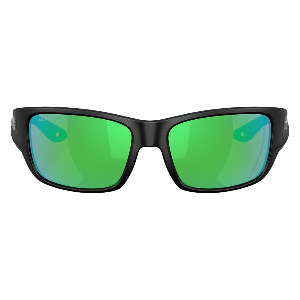 Costa Del Mar Schoolie Matte Black Frame Green Mirror 580P Lens 06S9132-91320356 in Matte Black/green Mirror - Costa Del Mar