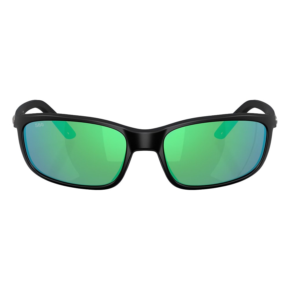 Costa Del Mar Brine II Black Frame Green Mirror 580G Lens 06S9134-91340659 in Black/Green Mirror - Costa Del Mar