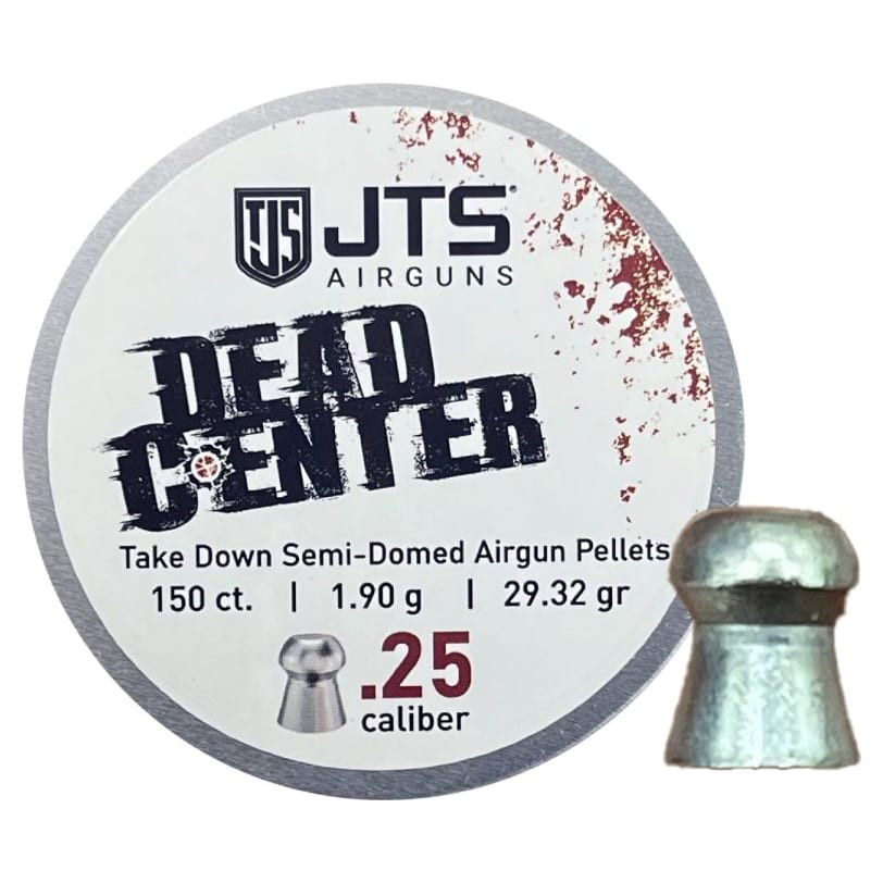 JTS Group JTS Dead Center Precision .25 Cal 1.900g (29.32gr) Semi-Domed Pellets (150 ct) Bulk Package JAC115 - JTS Group