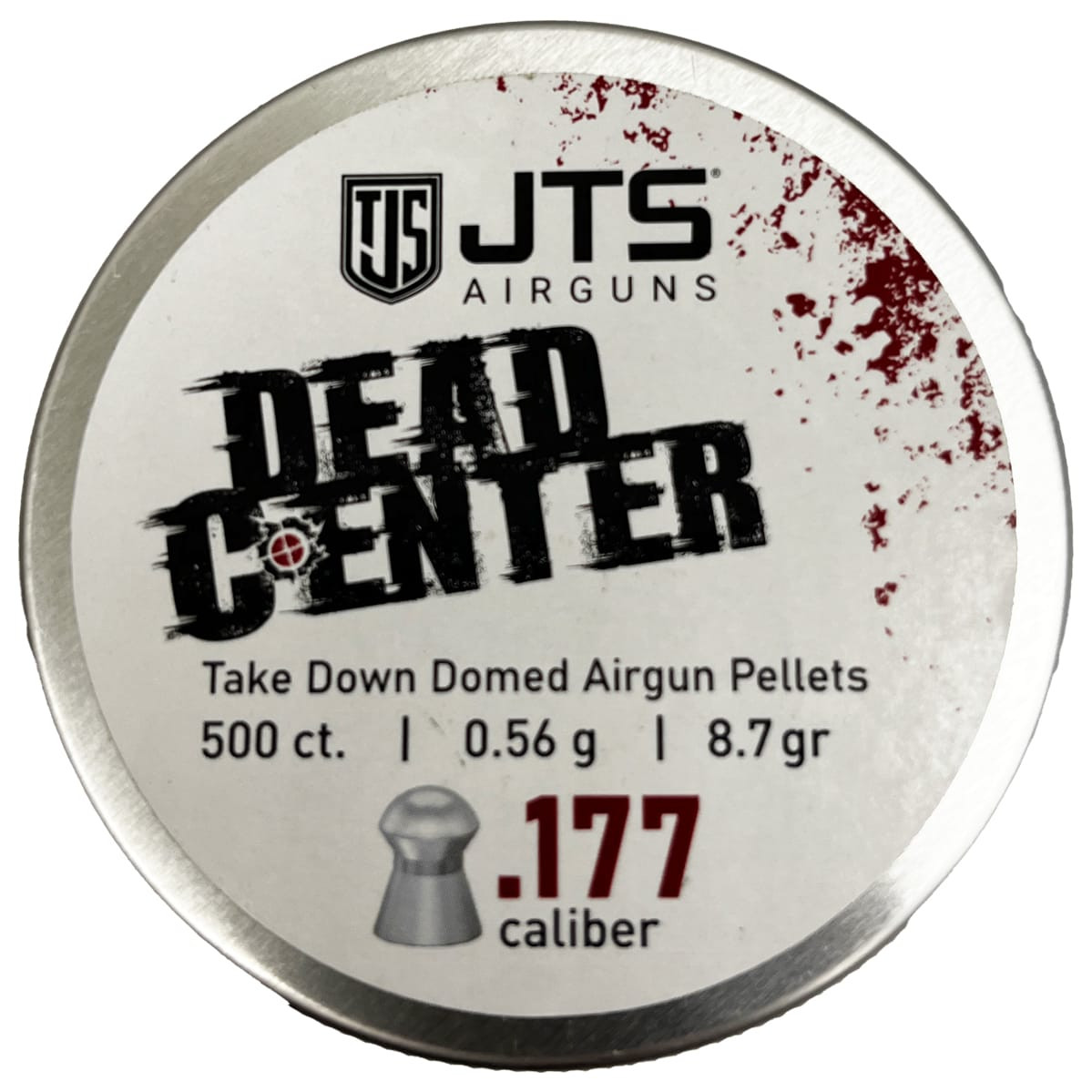 JTS Group JTS Dead Center Precision .177 Cal 0.56g (8.7gr) Domed Pellets (500 ct) Bulk Package JAC129 - JTS Group