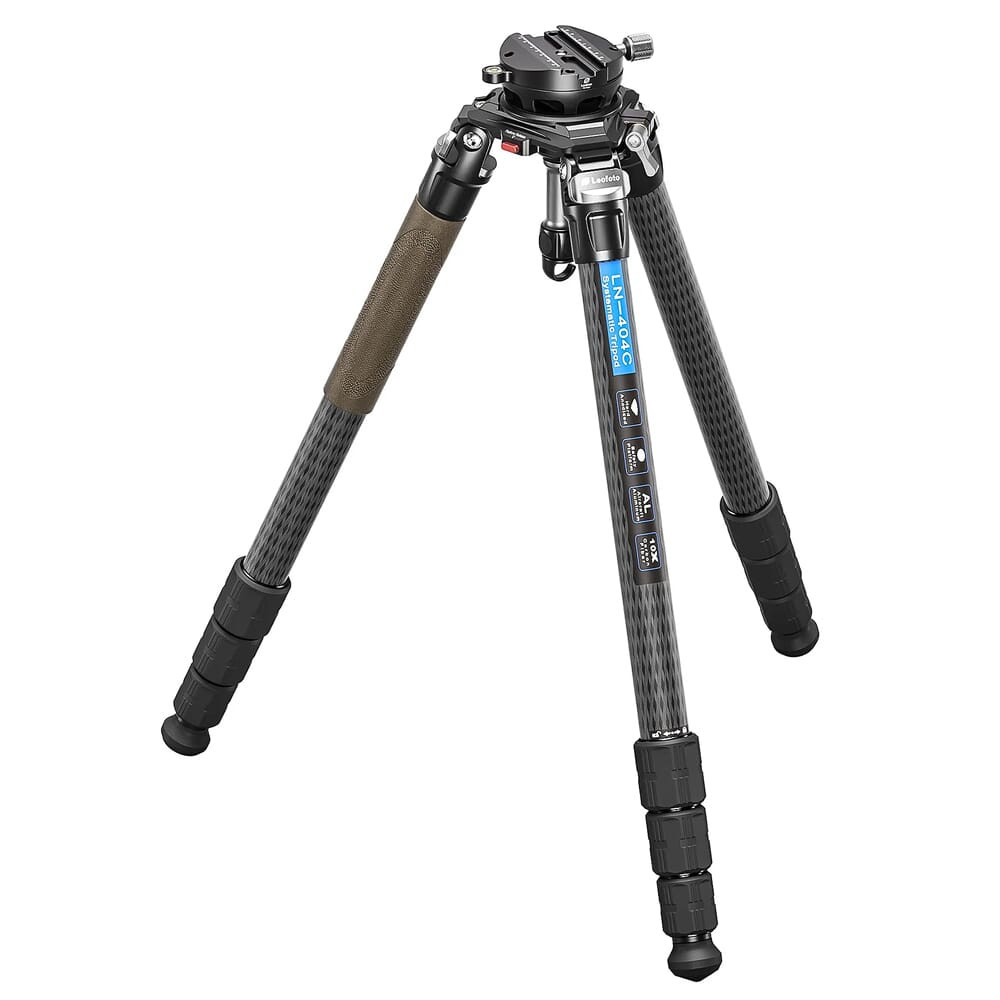 Leofoto LN Heavy Duty Series LN404C Carbon Fiber Tripod w/100mm Bowl, Bag, Ball Head/Leveling Base Kit LN404CYB100LKLEVELINGBASE - - USED/MISC