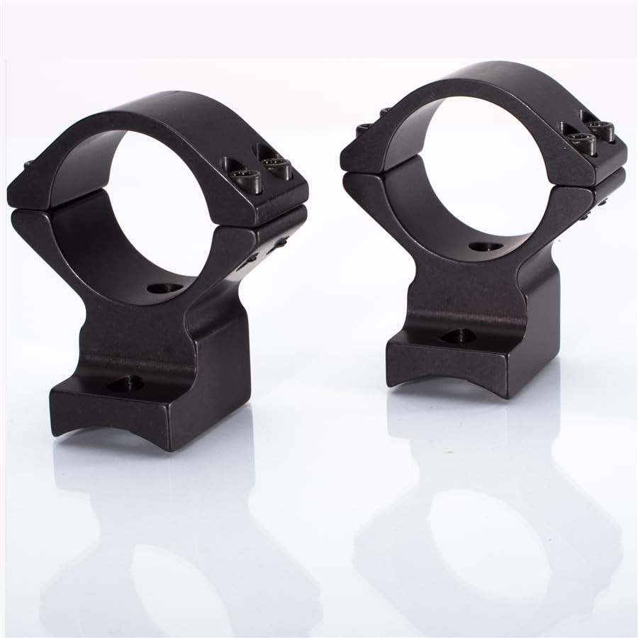 Talley Manufacturing Talley 30mm Defiance Classic, Outcast, Rebel, Renegade (With Recoil Pins) (High) Alloy Lt. Wt. Ring Base Combo 750757 in Matte - Talley Manufacturing