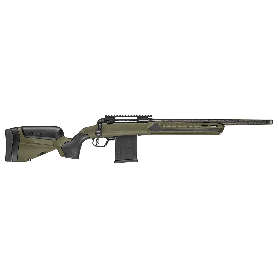 Savage Arms Model 110 ULTRALITE PREDATOR .22 Crdmr 22"Bbl 1:8 Carbon Fiber THR Interchange Grips MLOK ARCA 1-Peice Rail Bolt Action Rifle 32659 in - Savage Arms