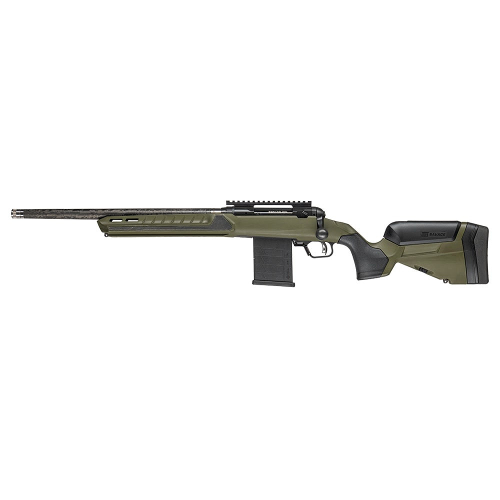 Savage Arms Model 110 Ultralite Predator LH .22-250 Rem 22"Bbl 1:12 Carbon Fiber THR Interchange Grips MLOK ARCA 1Peice Rail Bolt Action Rifle 32941 - Savage Arms