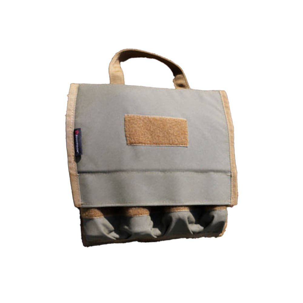 Armageddon Gear Suppressor Caddy Gray for up to 8 10x2" Suppressors, Nylon Cordura with Hook & Loop AG0808-GR - Armageddon Gear