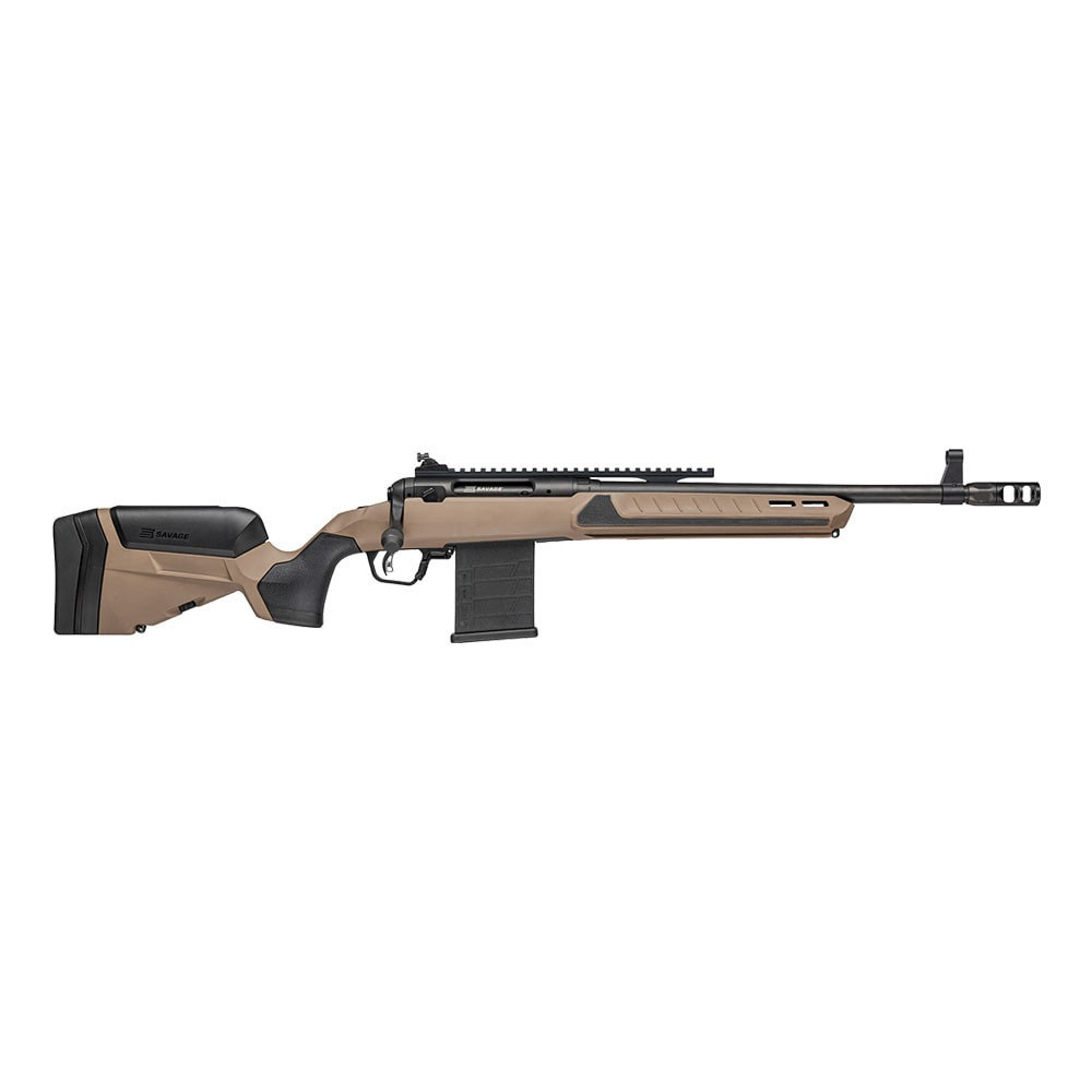 Savage Arms Model 110 Scout V2 .450 Bushmaster 16.5"Bbl 1:24 Carbon Steel THR Brake Med. Contour MLOK ARCA w/ Top Rail+Irons Bolt Action Rifle 32981 - Savage Arms