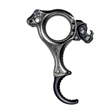 T.R.U. Ball Archery Fulkrum AC Flex 3 Finger Aluminum/Brass Quick Silver Brass Medium Handle Release TFAF-QS-M